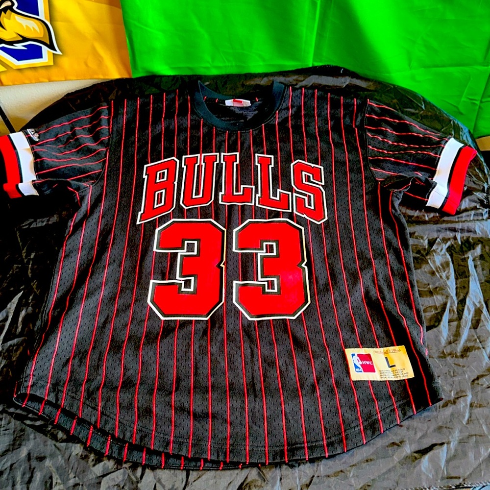 Men's Scottie Pippen Black Chicago Bulls 1995/96 Hardwood Classics